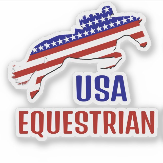 Adesivo USA Patriotic Equestrian  (Frente)