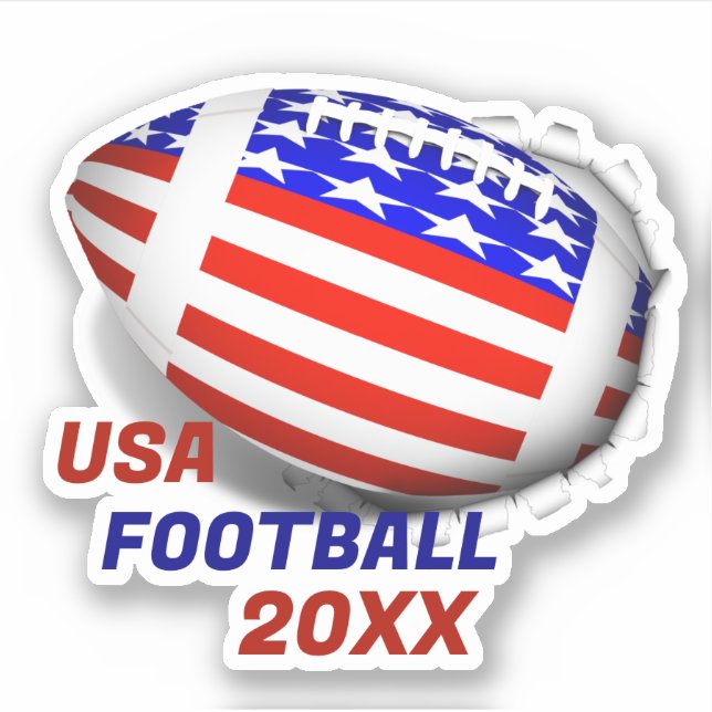 Adesivo USA Patriotic Football Sports (Frente)