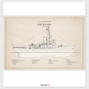 Adesivo USCGC Escanaba wpc-77 - SBD