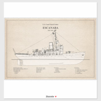 Adesivo USCGC Escanaba wpc-77 - SBD