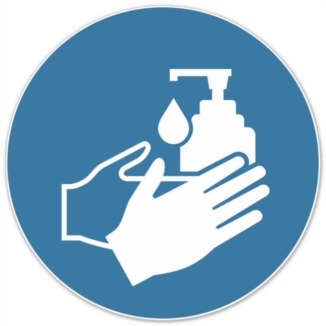 Adesivo Use o Sanitizer Mão (Frente)