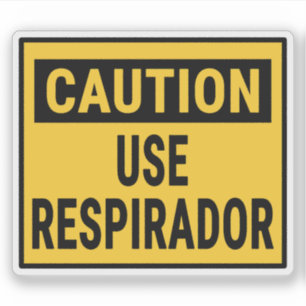 Adesivo Uso de precaução Respirador