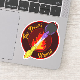 Adesivo Utensil do Diabo - rabisco satânico não-binário