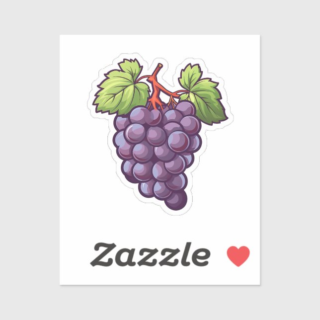 Adesivo Uvas de desenho animado (Folha)
