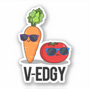 Adesivo V-Edgy Funny Veggie Pun