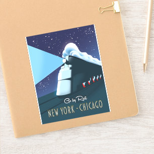 Adesivo "Vá de trem" Nova York - Chicago