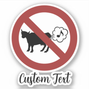 Adesivo Vaca De Ícone De Metano