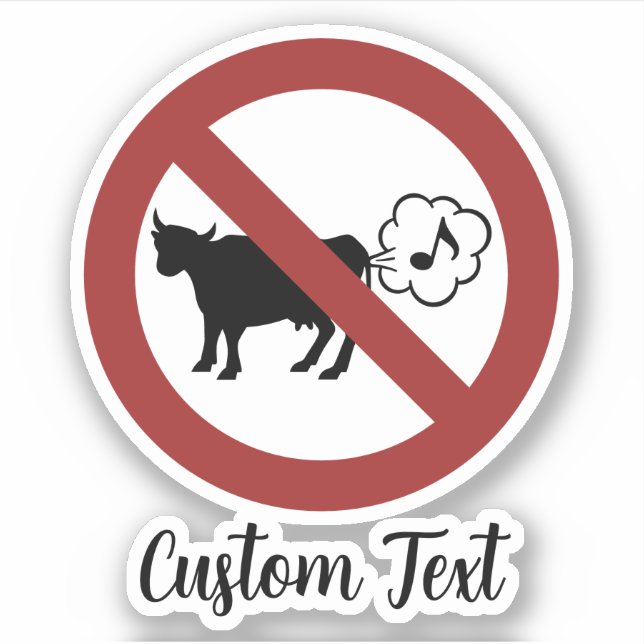 Adesivo Vaca De Ícone De Metano (Frente)