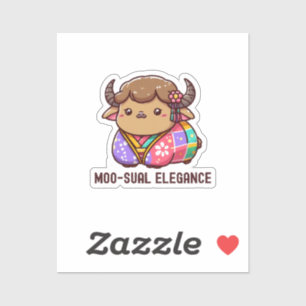 Adesivo Vaca em Elegância nas Terras Altas