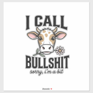 Adesivo Vaca Engraçada Eu Chamo Camisa Vintage Design_1