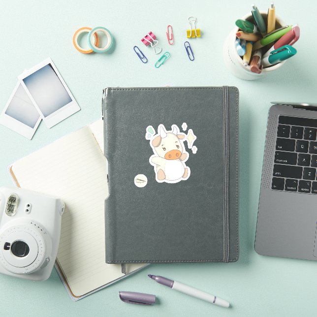 Adesivo Vaca Estrela Doodle Kawaii (Capa para iPad)