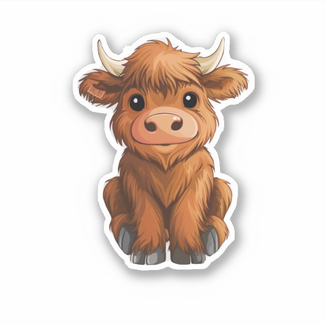 Adesivo Vaca Highland Sticker (Frente)