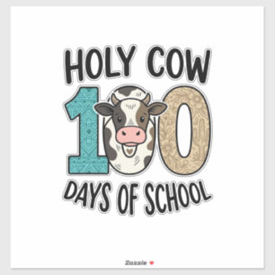 Adesivo Vaca Sagrada 100 Dias de Escola Camisa de Vaca Vin