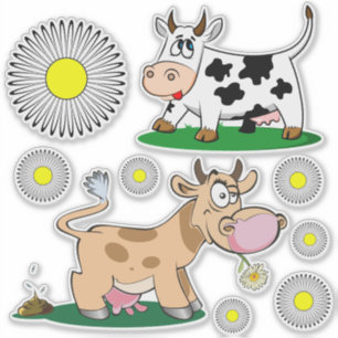 Adesivo Vacas e margaridas