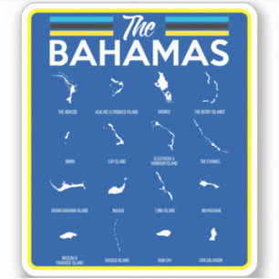 Adesivo Vacinação Bahamas Mapa Sticker Cruise Bahamian