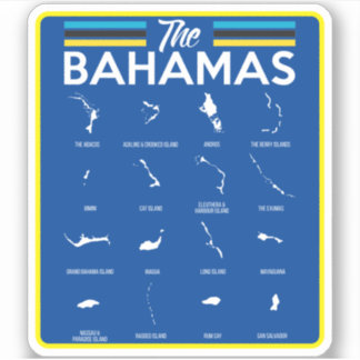 Adesivo Vacinação Bahamas Mapa Sticker Cruise Bahamian