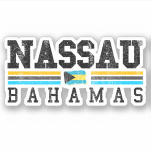 Adesivo Vacinação Nassau Bahamas Flag Sticker Cruise