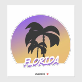 Adesivo Vaga Roxa de Árvores de Palma Gradiente