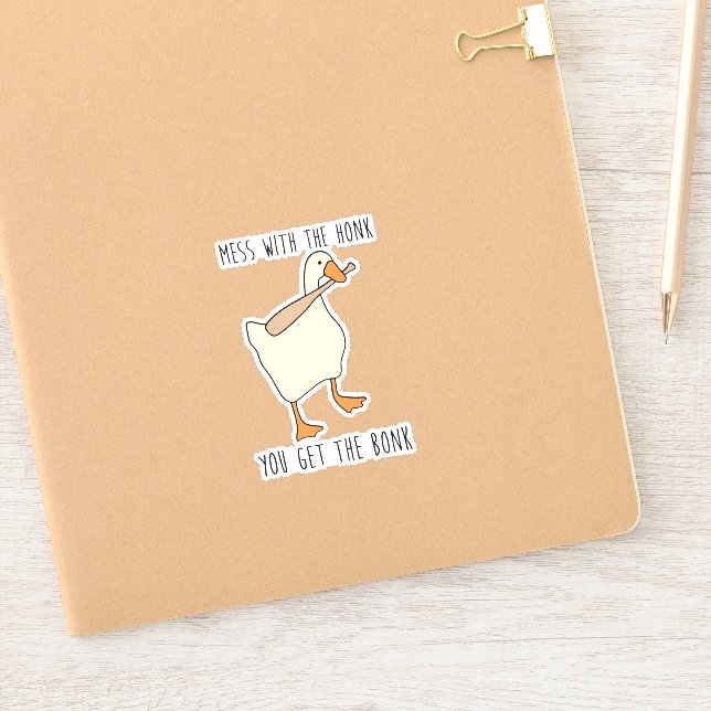 Adesivo Vai com o Bat ~ Mess com a Honk. (Notebook)
