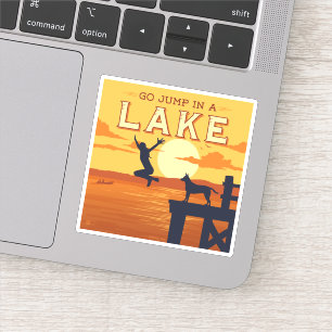 Adesivo Vai Saltar Em Um Lago