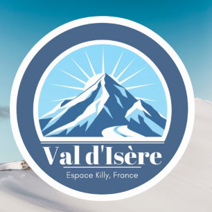 Adesivo Val d'Isère France — estância de esqui