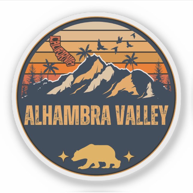Adesivo Vale de Alhambra, Califórnia (Frente)