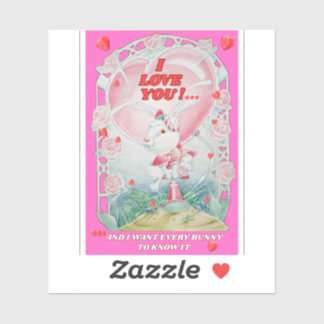 Adesivo Valentine's Day Love Bunny Sticker 