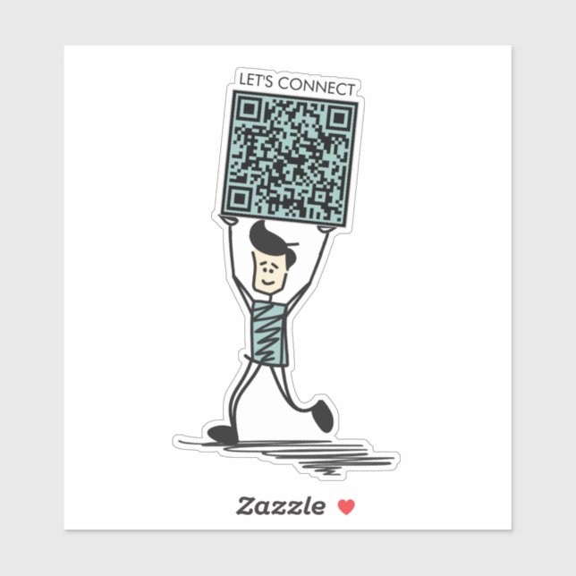 Adesivo Vamos Conectar código QR Vinil (Folha)