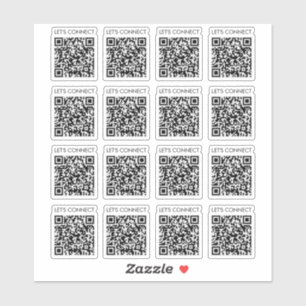 Adesivo Vamos Conectar código QR Vinil