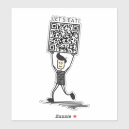Adesivo Vamos Eat QR Code Vinyl
