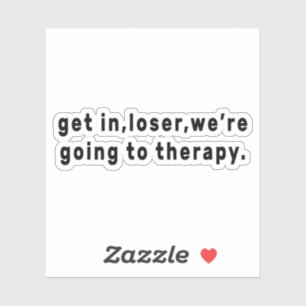 Adesivo vamos fazer terapia, saúde mental, doença mental