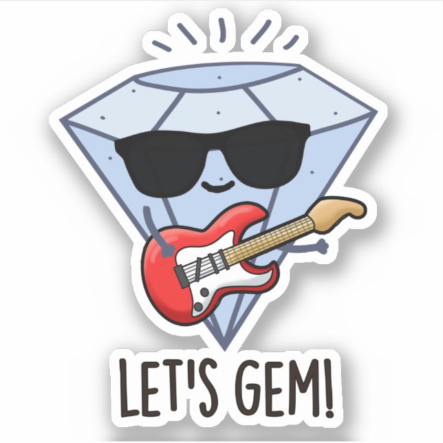Adesivo Vamos Gem Funny Jewel Pun (Frente)