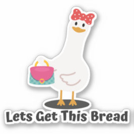 Adesivo Vamos Pegar Este Pão - Pato Engraçado, Pau Gato
