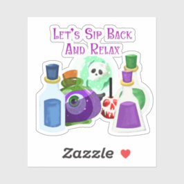 Adesivo Vamos Retomar E Relaxar - Poções De Halloween