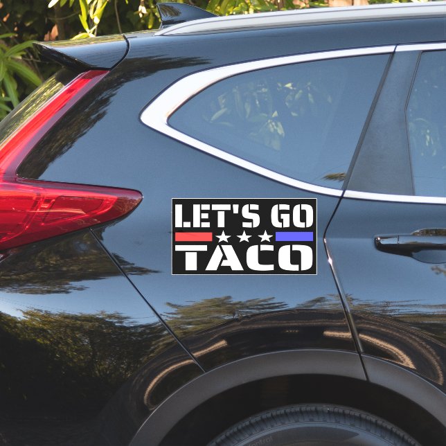 Adesivo Vamos Taco Engraçados Tacos (Lado do carro)