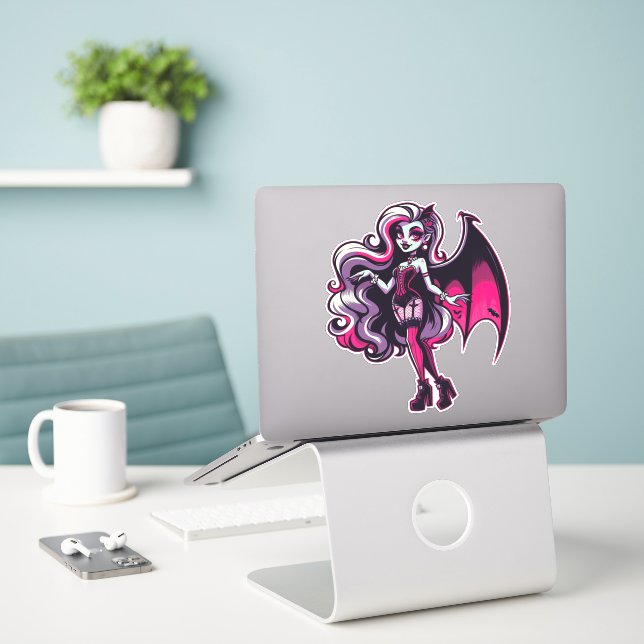 Adesivo Vampire Ghoul (Laptop na mesa)