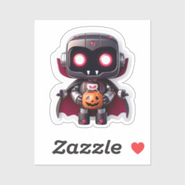 Adesivo Vampire Robot Halloween Vinyl Sticker Spooky & Cut