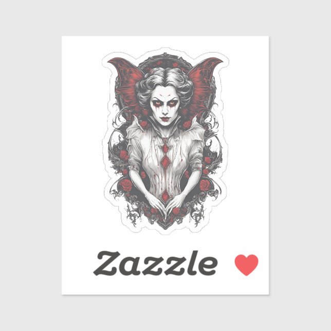 Adesivo Vampiro de Halloween 13, horror, vampiro aterroriz (Folha)