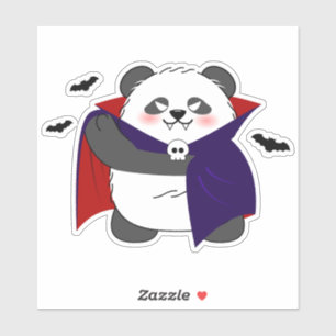 Adesivo Vampiro do Bebê Cute do Halloween Panda Dracula