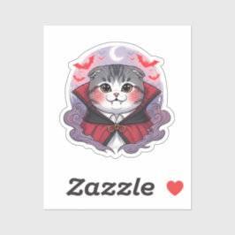 Adesivo Vampiro Dobrado - Gato de Gato de Vampiro Escocês,