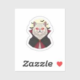 Adesivo Vampiro Persa - Dia das Bruxas de Gato Persa