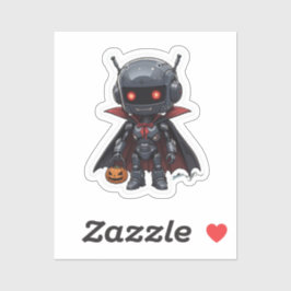 Adesivo Vampiro Robô Vinil Sticker Cute Halloween Sci-Fi