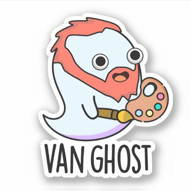 Adesivo Van Ghost Funny Artist Ghost Pun (Frente)