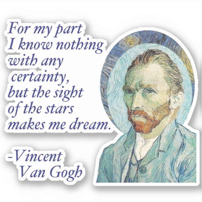 Adesivo Van Gogh Stars Dream Vinyl Sticker (Frente)