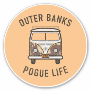 Adesivo Van Pogue Life OBX Vintage (Peach)