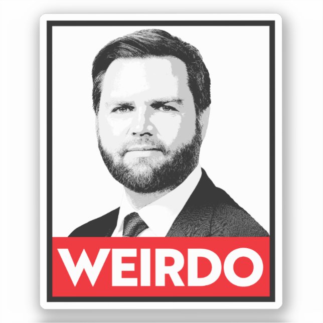 Adesivo Vance Anti Trump - Weirdo (Frente)