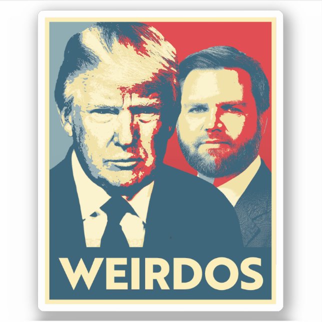 Adesivo Vance Anti Trump - Weirdos (Frente)