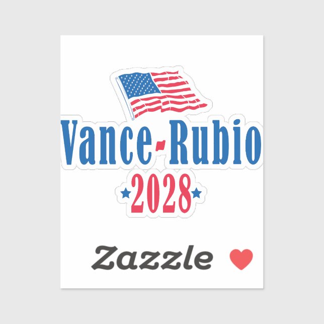 Adesivo Vance Rubio 2028 (flag) (Folha)