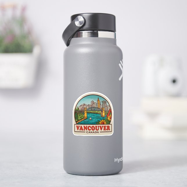 Adesivo Vancouver Canada Viagem Art Vintage (HidroFlask)