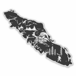 Adesivo Vancouver Island Places West Coast Vinyl Sticker